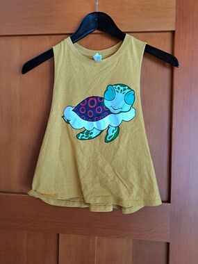Phish Mustard Yellow Tank Top with Turtle Graphic